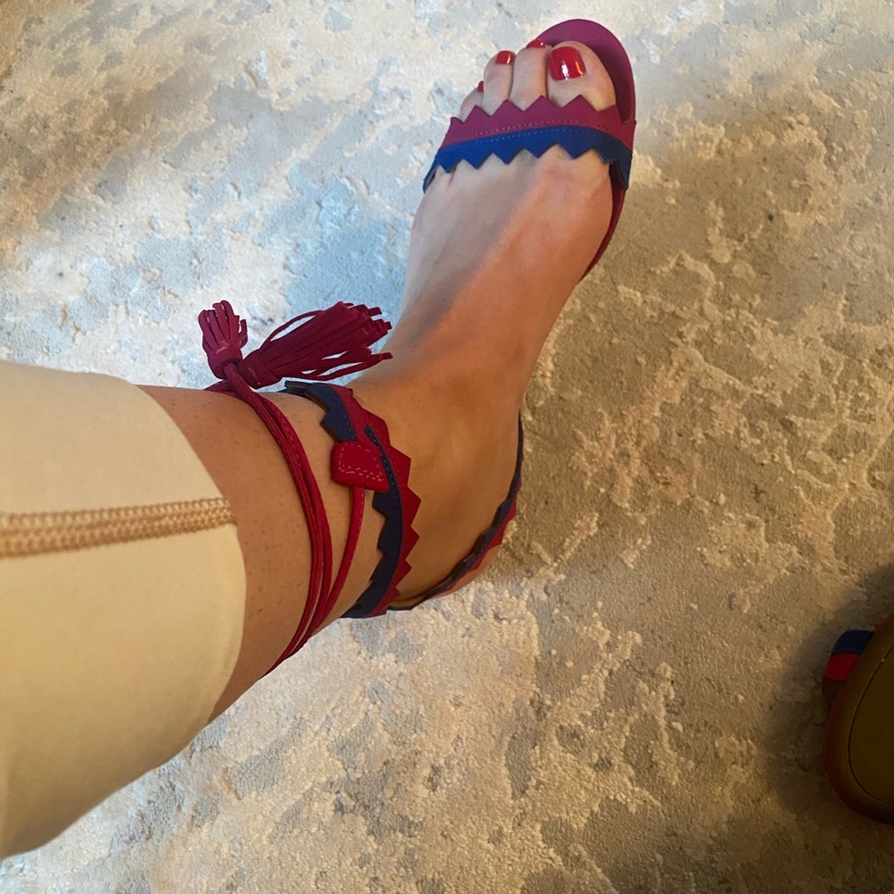 Schutz lace up sandals